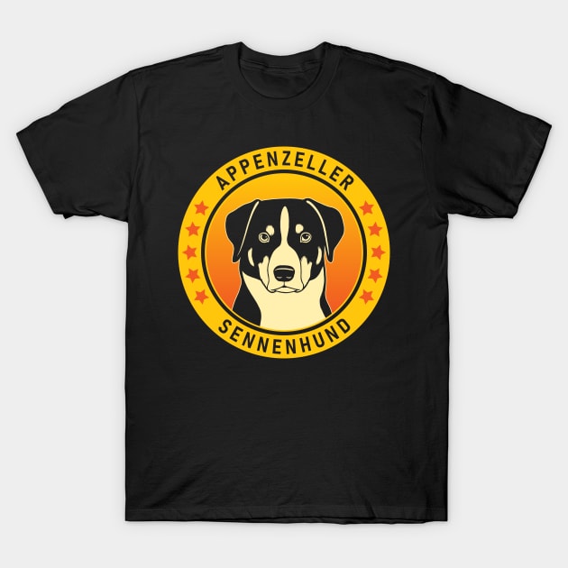 Appenzeller Sennenhund Dog Portrait T-Shirt by millersye